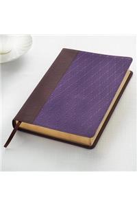 KJV Large Print Lux-Leather Brown/Purple