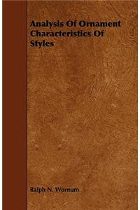 Analysis Of Ornament Characteristics Of Styles