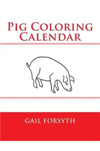 Pig Coloring Calendar