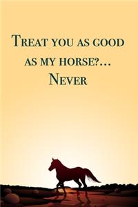 Everytime I count... blank lined notebook - journal - Horse quote (6x9 inches) with 100 Pages