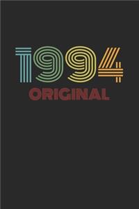 Retro 1994 Original - Tagesplaner 52 Wochen: Vintage Terminplaner - A5 (6"x9"), 120 Seiten - Geburtstag 90er 90's Geschenk Jahresplaner Kalender