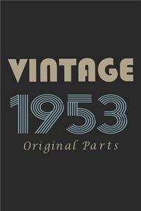Retro Birthday - Vintage 1953 Notebook Original Parts Gift