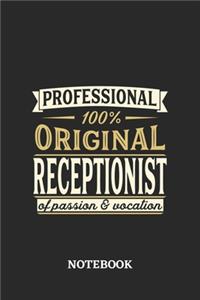 Professional Original Receptionist Notebook of Passion and Vocation