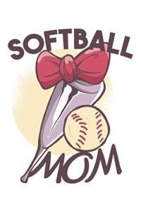 Softball Mom: Softball Notebook Blank Dot Grid Sports Journal dotted with dots 6x9 120 Pages Checklist Record Book Softball Lovers Take Notes Gift for Softball Pl