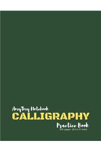 Calligraphy Practice Book - AmyTmy Notebook - 100 pages - 8.5 x 11 inch - Matte Cover