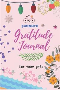 3 Minute Gratitude Journal for Teen Girls