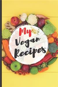 Blank Vegan Recipe Book "My Vegan Recipes"