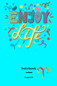 Lined Notebook Aries Sign Cover Color Aqua 160 pages 6x9-Inches