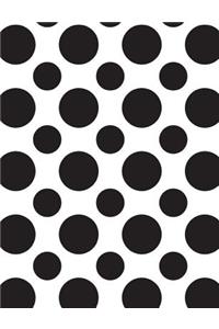 White Polka Dot Composition Notebook