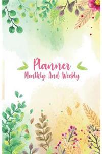 Planner monthly and weekly