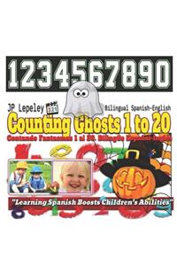 Counting Ghosts 1 to 20. Bilingual Spanish-English