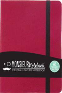 Monsieur Notebook - Real Leather A6 Pink Sketch