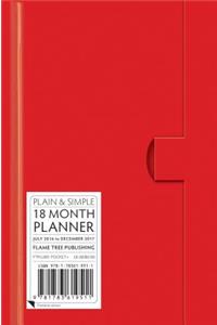 Red pocket+ plain & simple 18 month planner 2017