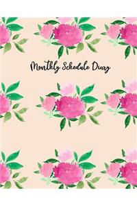 Monthly Schedule Diary