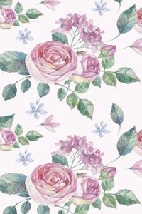 Pink Roses White Background 5 X 8 Writer's Utility Notebook