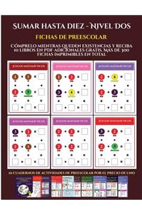 Fichas de preescolar (Sumar hasta diez - Nivel Dos)