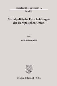 Sozialpolitische Entscheidungen Der Europaischen Union