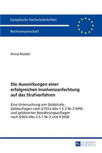 Die Auswirkungen Einer Erfolgreichen Insolvenzanfechtung Auf Das Strafverfahren
