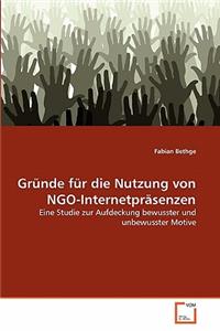 Gründe für die Nutzung von NGO-Internetpräsenzen