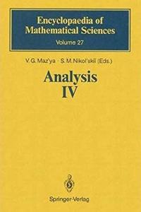 Analysis IV : Linear and Boundary Integral Equations [Paperback] V.G. Maz'ya