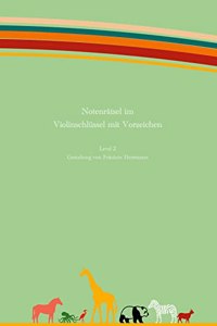 Notenrätsel im Violinschlüssel mit Vorzeichen