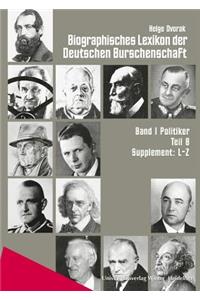 Biographisches Lexikon Der Deutschen Burschenschaft / Band 1
