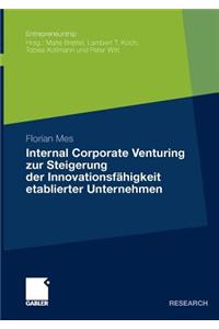 Internal Corporate Venturing Zur Steigerung Der Innovationsfähigkeit Etablierter Unternehmen