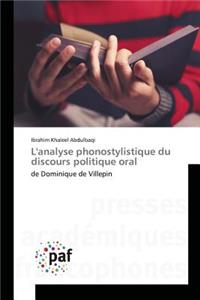 Lanalyse Phonostylistique Du Discours Politique Oral