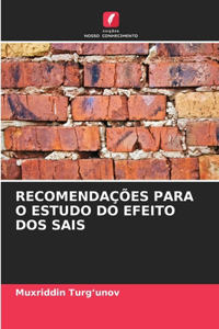 Recomendações Para O Estudo Do Efeito DOS Sais