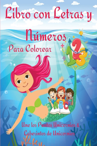 Libro con Letras y Números Para Colorear