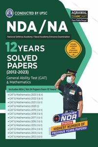Examcart NDANA 12 Years Solved Papers Book (Mathematics & GAT) For 2024 Exam in English