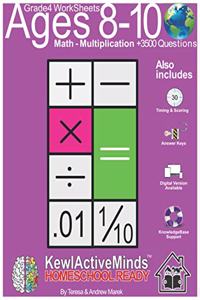 Grade 4 Worksheets - Math Multiplication, HomeSchool Ready +3500 Questions