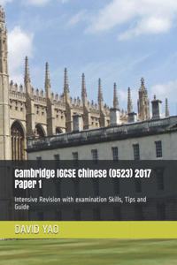 Cambridge IGCSE Chinese (0523) 2017 Paper 1