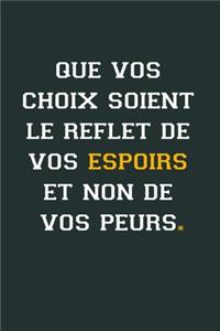 Que vos choix soient