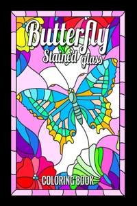 Butterfly Stained Glass Coloring Book