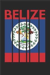 Vintage Belize Notebook - Retro Belize Planner - Belizean Flag Diary - Belize Travel Journal