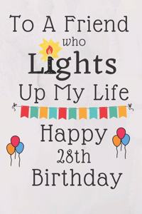 To A Friend Who Lights Up My Life Happy 28th Birthday