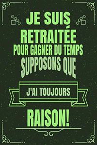 Je Suis Retraitée Pour Gagner Du Temps Supposons Que j'Ai Toujours Raison!