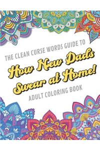 Clean Curse Words Guide to How New Dads Swear at Home Adult Coloring Book