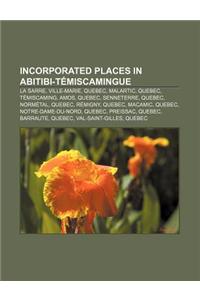 Incorporated Places in Abitibi-Temiscamingue