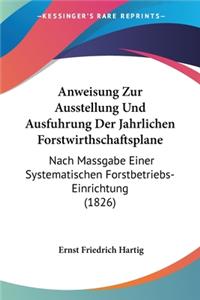 Anweisung Zur Ausstellung Und Ausfuhrung Der Jahrlichen Forstwirthschaftsplane