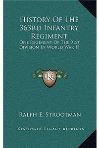 History Of The 363rd Infantry Regiment