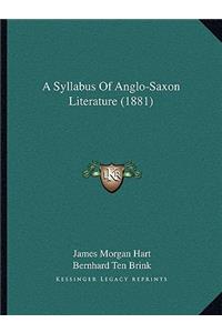 Syllabus of Anglo-Saxon Literature (1881)