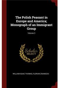 The Polish Peasant in Europe and America; Monograph of an Immigrant Group; Volume 3
