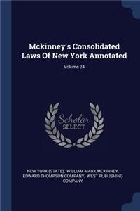 Mckinney's Consolidated Laws Of New York Annotated; Volume 24