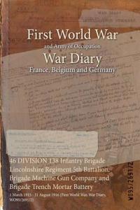 46 DIVISION 138 Infantry Brigade Lincolnshire Regiment 5th Battalion, Brigade Machine Gun Company and Brigade Trench Mortar Battery: 1 March 1915 - 31 August 1916 (First World War, War Diary, WO95/2691/2)