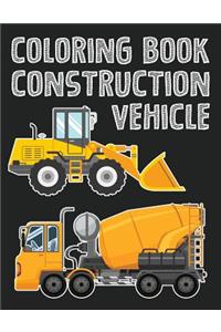 Construction Vehicle Easy Coloring Book for Boys Kids Toddler, Imagination Learning in School and Home