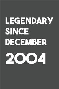 Legendary Since December 2004: 6x9 Journal for Writing Down Daily Habits, Diary, Notebook (Birthday Book)