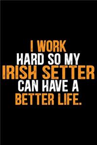 I Work Hard so My Irish Setter Can Have a Better Life