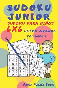 Sudoku Junior - Sudoku Para Niños 6x 6 Letra Grande - Volumen 1